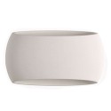 Plafoniera ovale in gesso bianco GS-5020 illuminazione interni casa G9 luce 25W