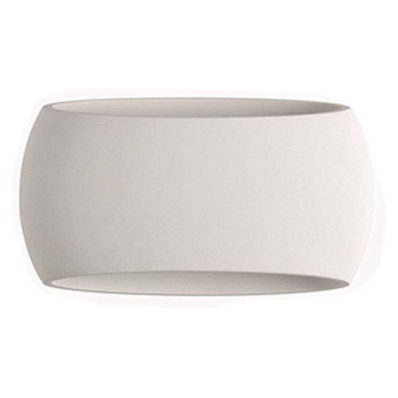 Plafoniera ovale in gesso bianco GS-5020 illuminazione interni casa G9 luce 25W