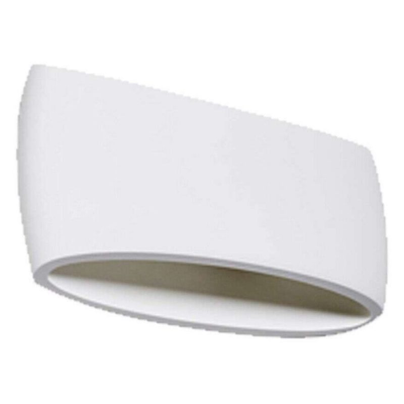 Plafoniera ovale in gesso bianco GS-5020 illuminazione interni casa G9 luce 25W