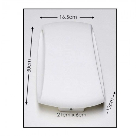 Plafoniera ovale in gesso bianco GS-5020 illuminazione interni casa G9 luce 25W