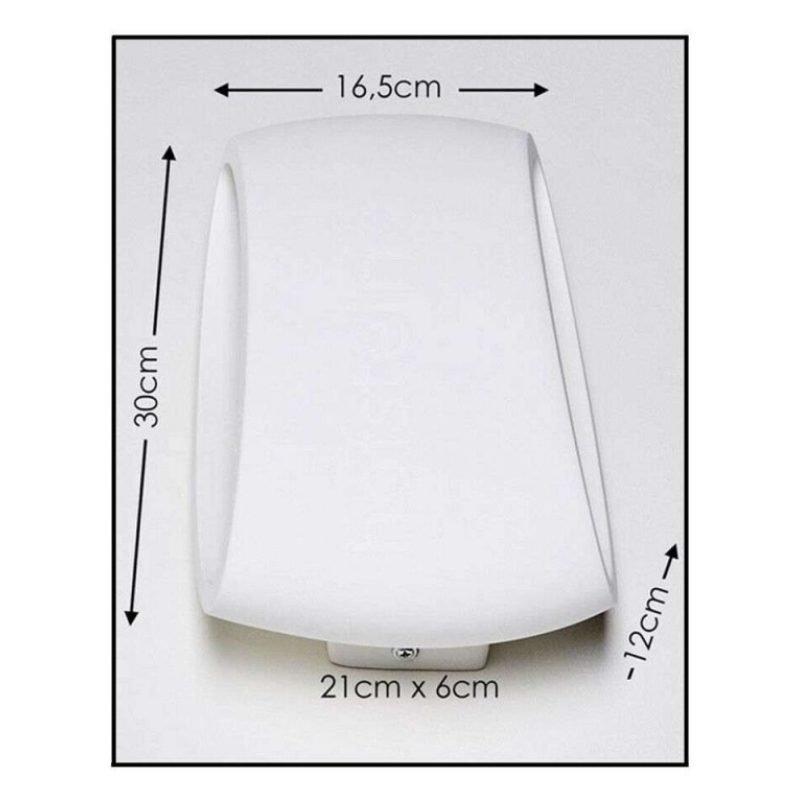 Plafoniera ovale in gesso bianco GS-5020 illuminazione interni casa G9 luce 25W