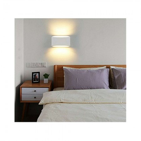 Plafoniera ovale in gesso bianco GS-5020 illuminazione interni casa G9 luce 25W