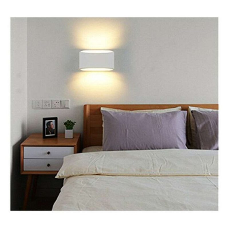 Plafoniera ovale in gesso bianco GS-5020 illuminazione interni casa G9 luce 25W