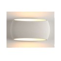 Plafoniera ovale in gesso bianco GS-5020 illuminazione interni casa G9 luce 25W