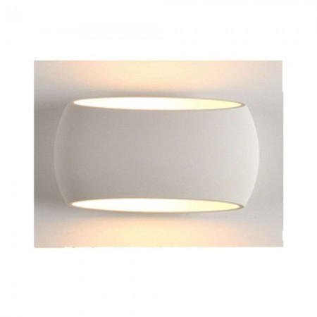 Plafoniera ovale in gesso bianco GS-5020 illuminazione interni casa G9 luce 25W