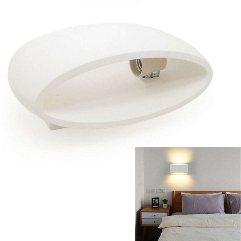 Plafoniera ovale in gesso bianco GS-5020 illuminazione interni casa G9 luce 25W