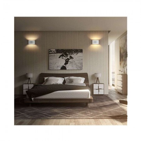 Plafoniera ovale in gesso bianco GS-5020 illuminazione interni casa G9 luce 25W