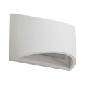 Plafoniera ovale in gesso bianco GS-5020 illuminazione interni casa G9 luce 25W