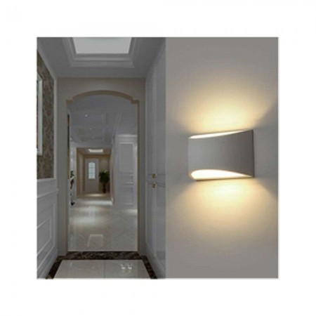 Plafoniera ovale in gesso bianco GS-5020 illuminazione interni casa G9 luce 25W