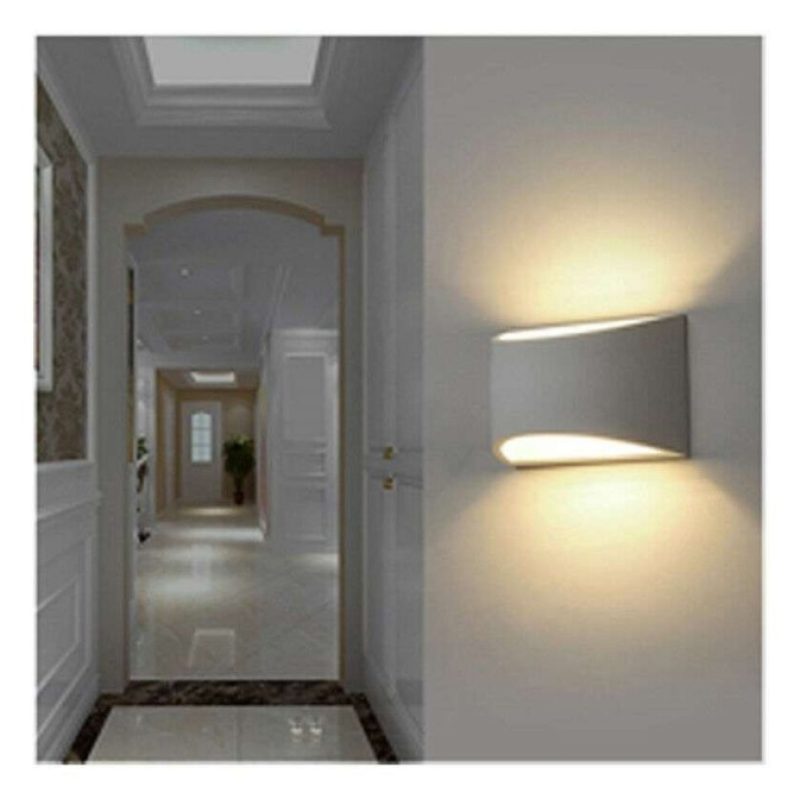 Plafoniera ovale in gesso bianco GS-5020 illuminazione interni casa G9 luce 25W