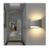 Plafoniera ovale in gesso bianco GS-5020 illuminazione interni casa G9 luce 25W