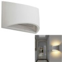 Plafoniera ovale in gesso bianco GS-5020 illuminazione interni casa G9 luce 25W