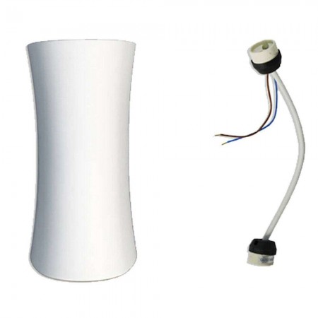 Lampada da parete GS-5023 casa GU10 luce 35W in gesso bianco doppio raggio home