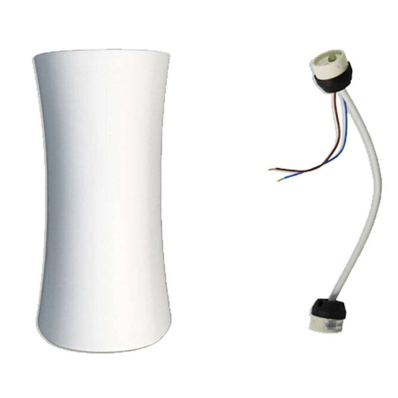 Lampada da parete GS-5023 casa GU10 luce 35W in gesso bianco doppio raggio home