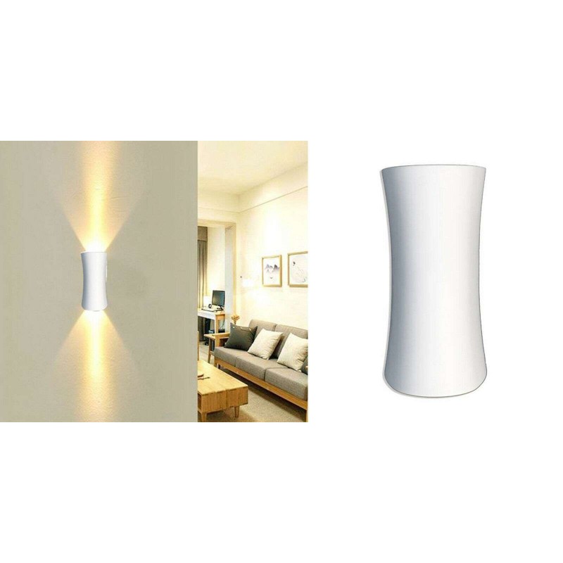 Lampada da parete GS-5023 casa GU10 luce 35W in gesso bianco doppio raggio home