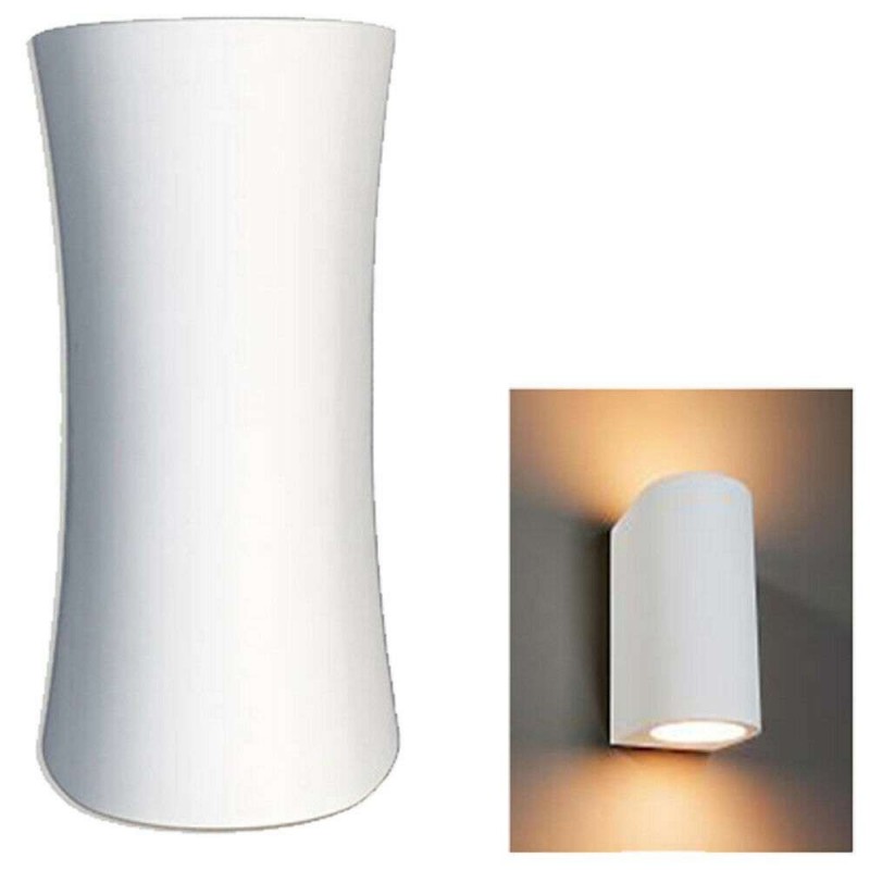 Lampada da parete GS-5023 casa GU10 luce 35W in gesso bianco doppio raggio home