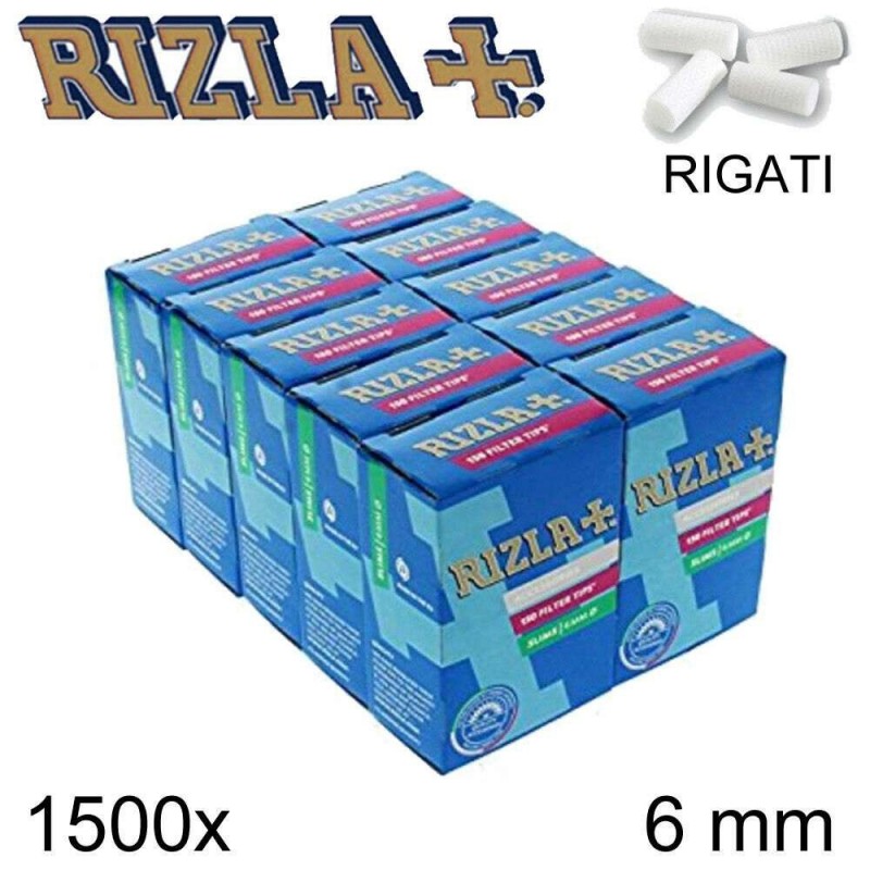 Filtri RIZLA Regular 8mm lisci sigarette 1000x filtro fumo 10 confezioni da 100