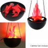 Lampada elettrica effetto fuoco finto flammen lamp luce cestino esterno casa