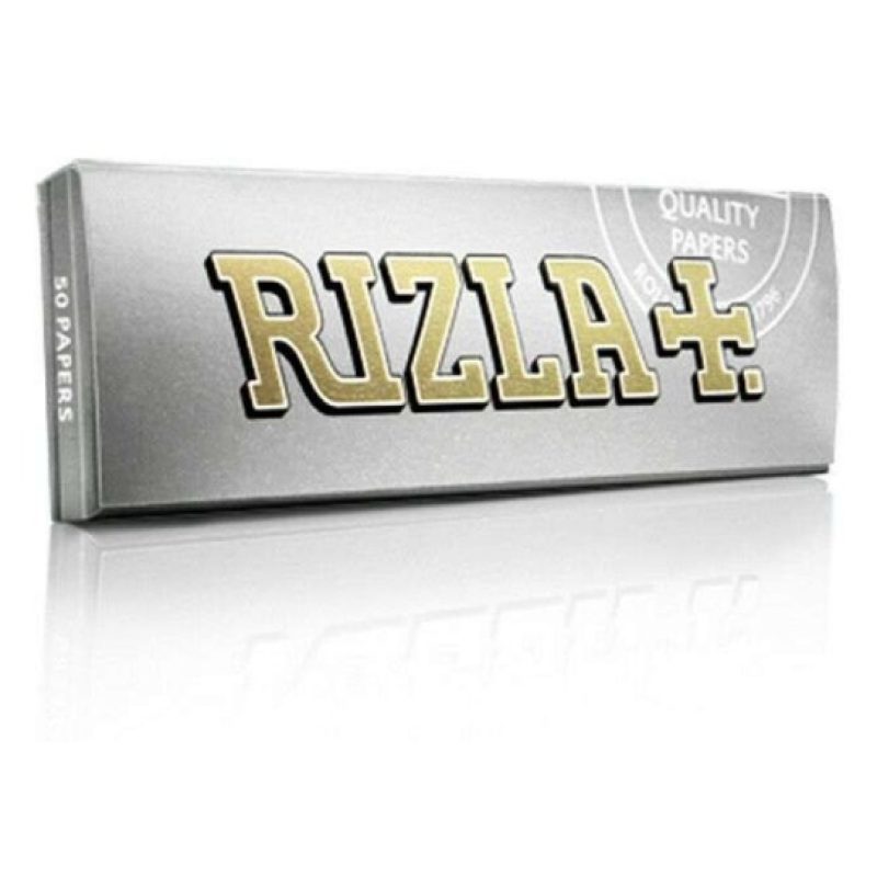 Box RIZLA Silver 50 libretti singoli 1600 cartine lunghe combustione ultra lenta