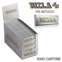Box RIZLA Silver 50 libretti singoli 1600 cartine lunghe combustione ultra lenta