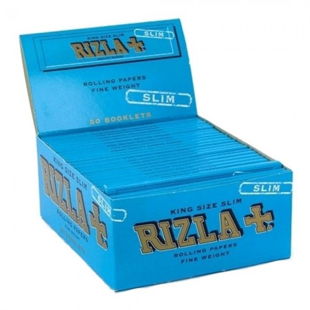 Box RIZLA Silver 100 libretti singoli 5000 cartine corte combustione ultra lenta