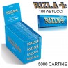 Box RIZLA Blue Slim 50 libretti singoli 1600 cartine lunghe King Size KSSL slim