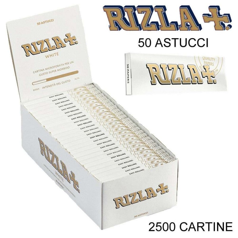 Box RIZLA Micron 50 libretti singoli 2500 cartine corte combustione ultra lenta