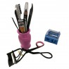 Kit make up viaggio donna mini piegaciglia scovolini matita pedicure