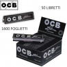 Box OCB Premium doppie 25 libretti 2500 cartine corte rollare sigarette tabacco