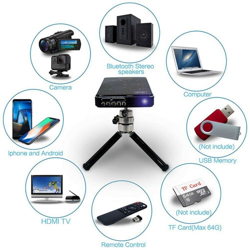Mini videoproiettore Home cinema IMK95 TV Ram-1GB Rom-8GB HDMI Andr...