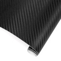 2 Rotoli Adesivo auto fibra di carbonio 13cm x 5Metri pellicola foglio NERO 3D