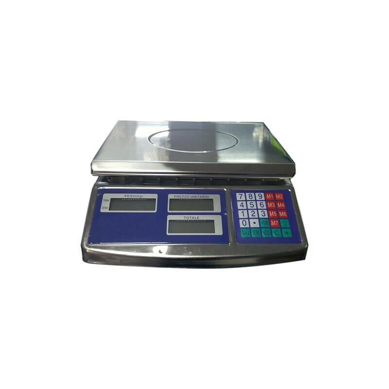 Bilancia digitale professionale max 30kg piatto acciaio pesa alimen...