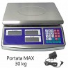 Bilancia digitale professionale max 30kg piatto acciaio pesa alimen...