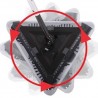 SWEEPER SCOPA ROTANTE TRIANGOLARE ELETTRICA 360 ASPIRAPOLVERE RICARICABILE BORDI