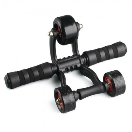 Attrezzo per addominali schiena ginnastica sport 3 ruote fitness body fisico