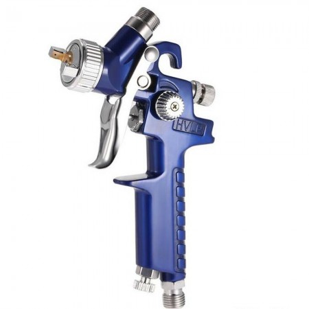 Aerografo HVLP professionale ugello 8mm serbatoio 120ml pittura colore restauro