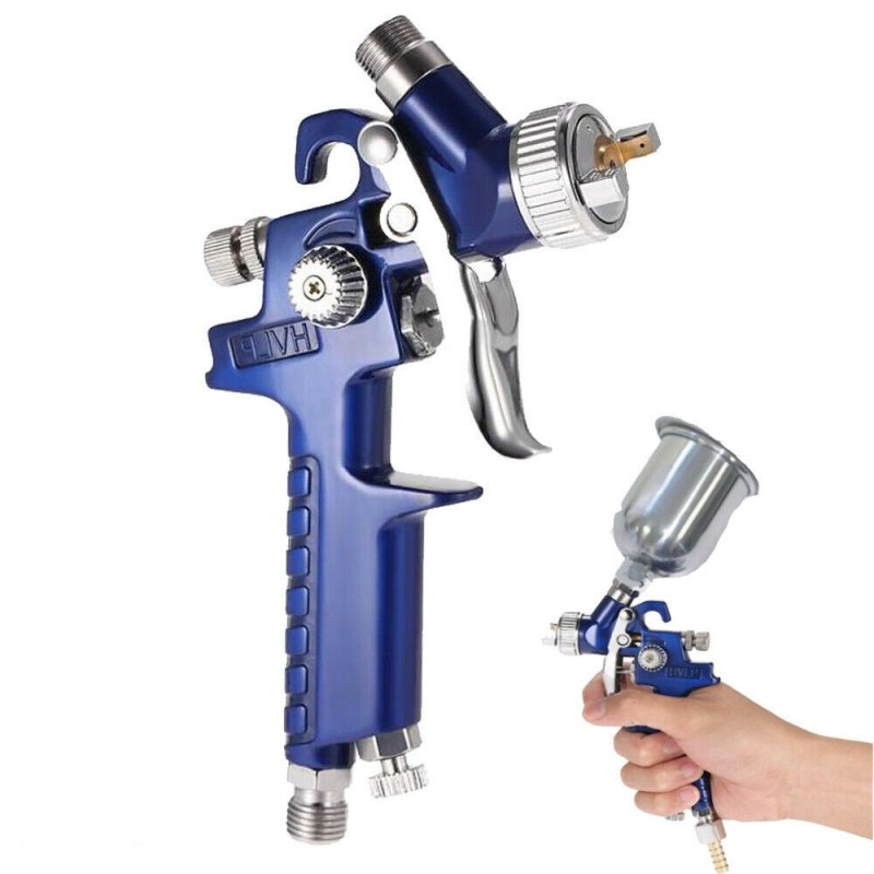 Aerografo HVLP professionale ugello 8mm serbatoio 120ml pittura colore restauro