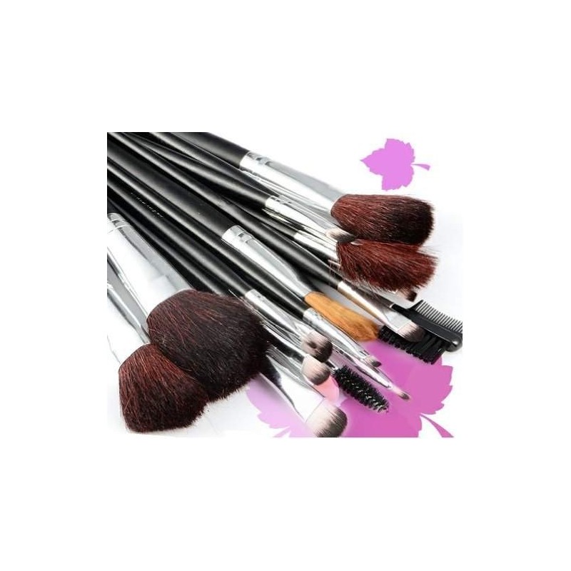 Set da 18 pennelli Make-Up professionali + pochette set Cosmetic Brush trucco