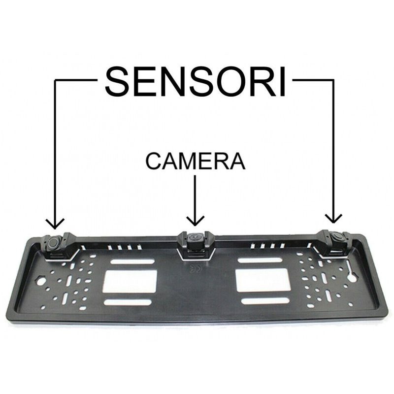 DOBO Portatarga automobile retrocamera waterproof sensori parcheggi...