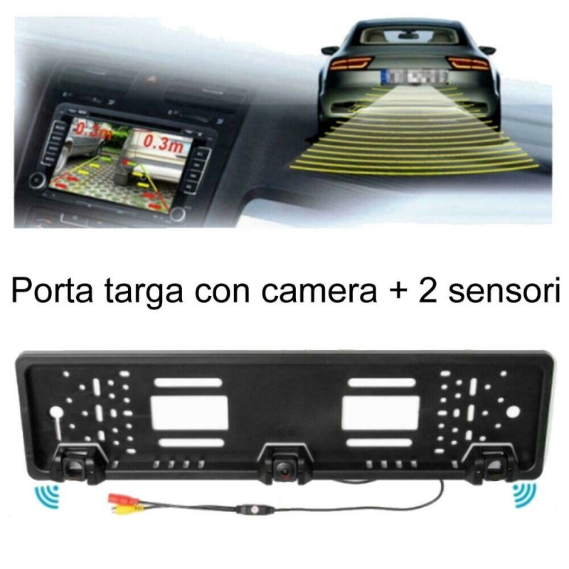 Shumo Car Parcheggio Sensorreversing Radar Targa Europea Telecamera Anteriore Retro Sistema di Monitoraggio Elettromagnetico 3 Sensori 