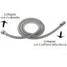 DRIWEI Tubo flessibile soffione doccia max 220cm bagno attacco univ...