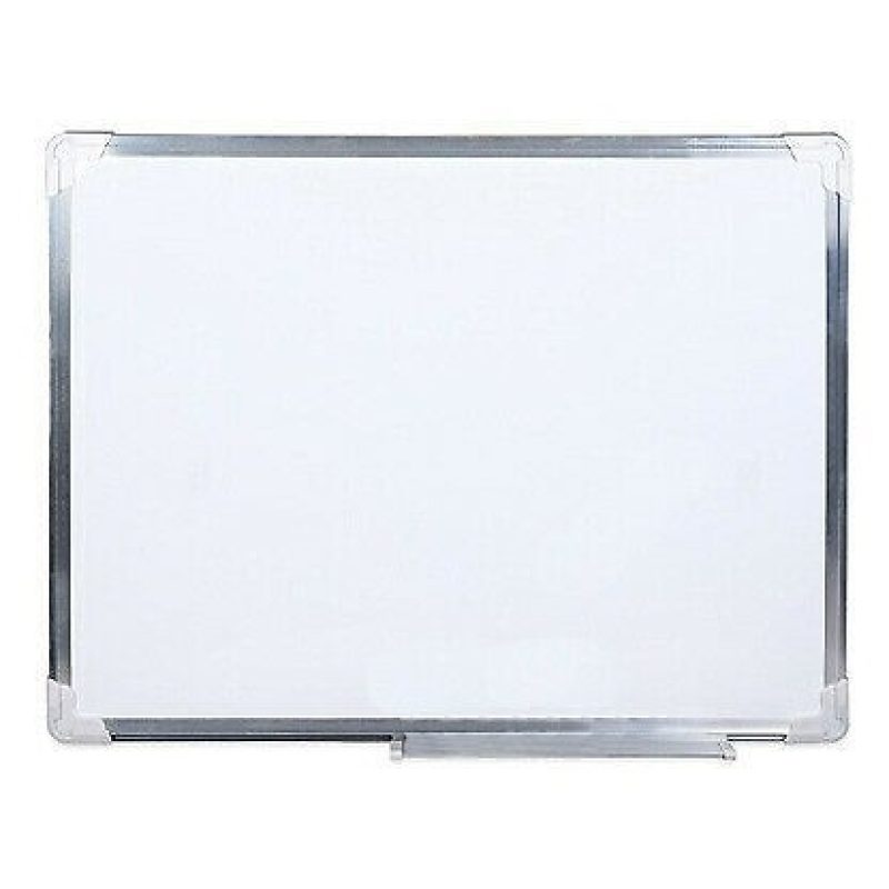 DOBO Lavagna magnetica 90x60 bianca cornice alluminio ufficio scuol...