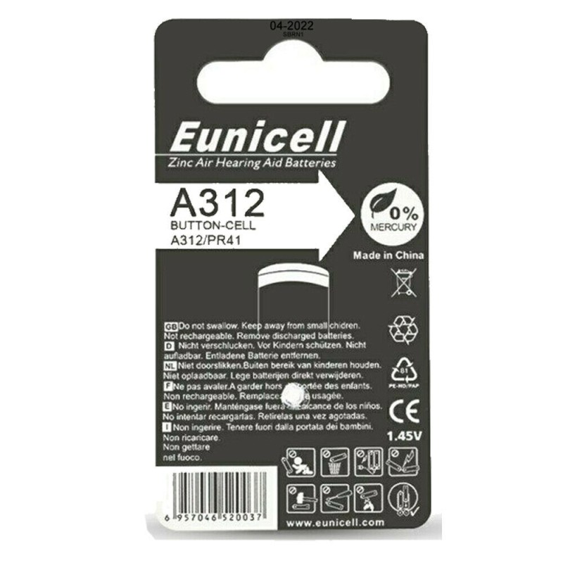 60 Batterie monouso PR41 SENZA MERCURIO batteria apparecchio acusti...