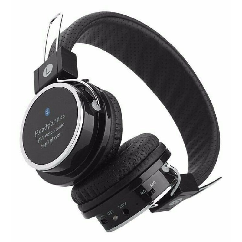 Cuffie stereo wireless bluetooth 2.1 microfono mp3 microSD aux head...