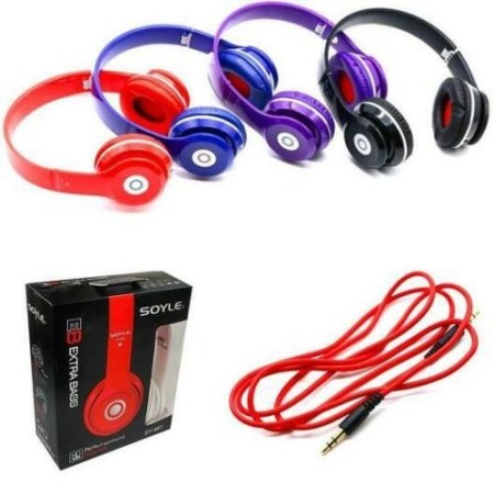Cuffie stereo extra bass mp3 hd voice cavo aux headphones sy981