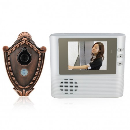Spioncino digitale di sicurezza display 2.8" LCD con funzione campanello audio e video per porte portone - dotato di zoom