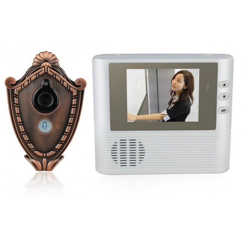 Spioncino digitale di sicurezza display 2.8" LCD con funzione campanello audio e video per porte portone - dotato di zoom