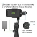 Stabilizzatore smartphone immagini foto video movimenti impugnatura ergonomica