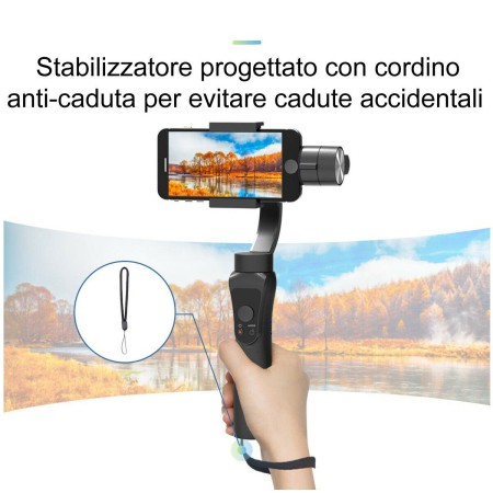 Stabilizzatore smartphone immagini foto video movimenti impugnatura ergonomica
