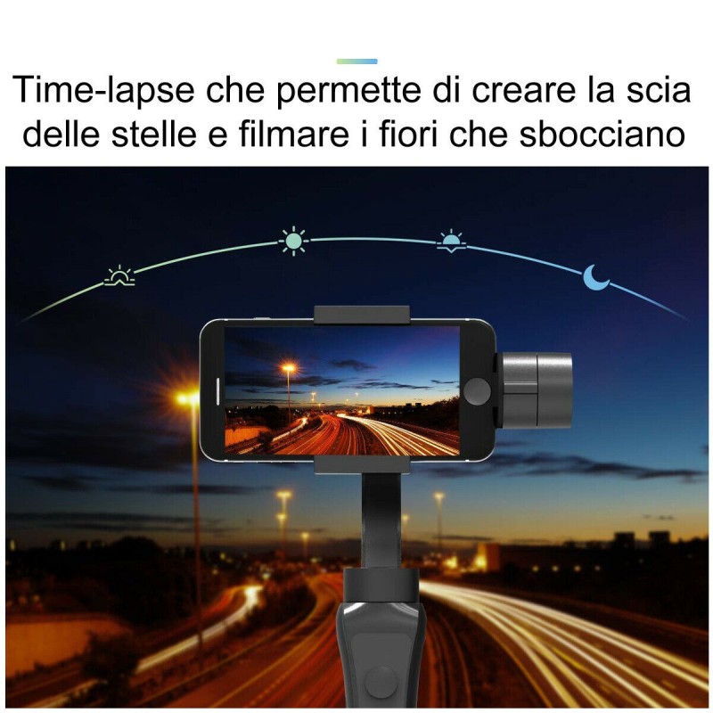 DOBO Stabilizzatore smartphone immagini foto video movimenti impugn...
